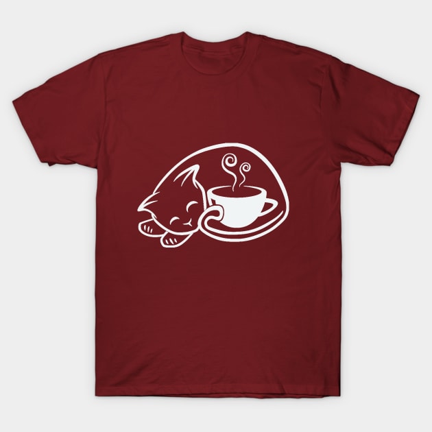 Cat and Coffee T-Shirt by Daskind